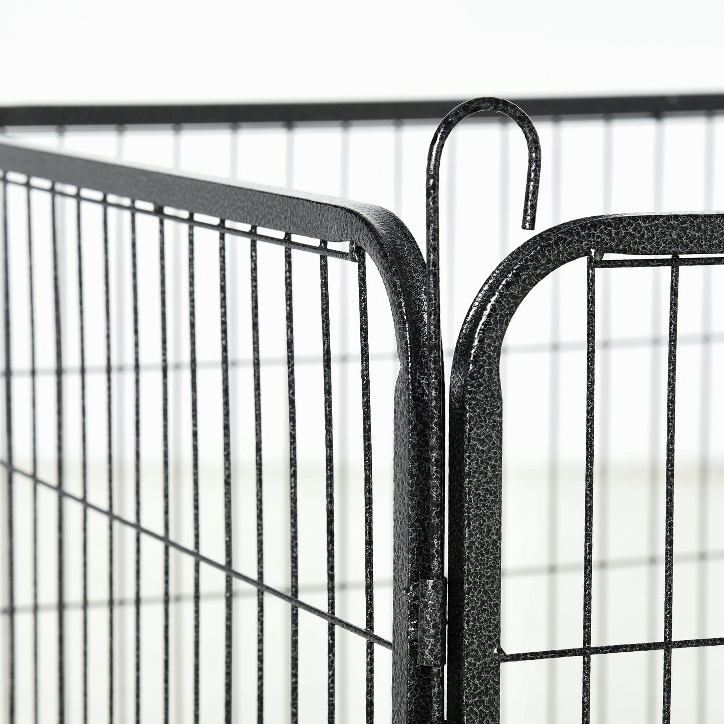 Dog Pen with Gate, 12 Metal Panels Puppy Playpen, Portable Dog Fence Outdoor Indoor, 24"H