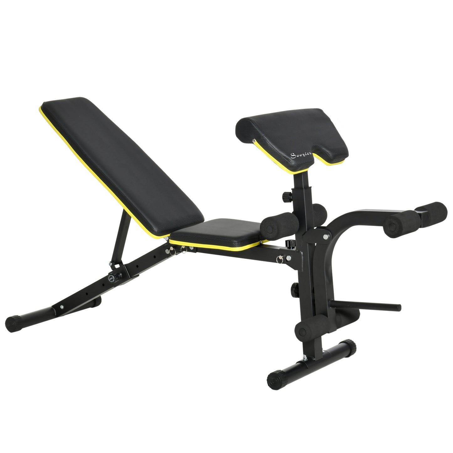 Adjustable Weight Bench, Sit Up Dumbbell Bench, Multi-Functional Purpose Hyper Extension Workout Bench with Adjustable Seat and Back Angle