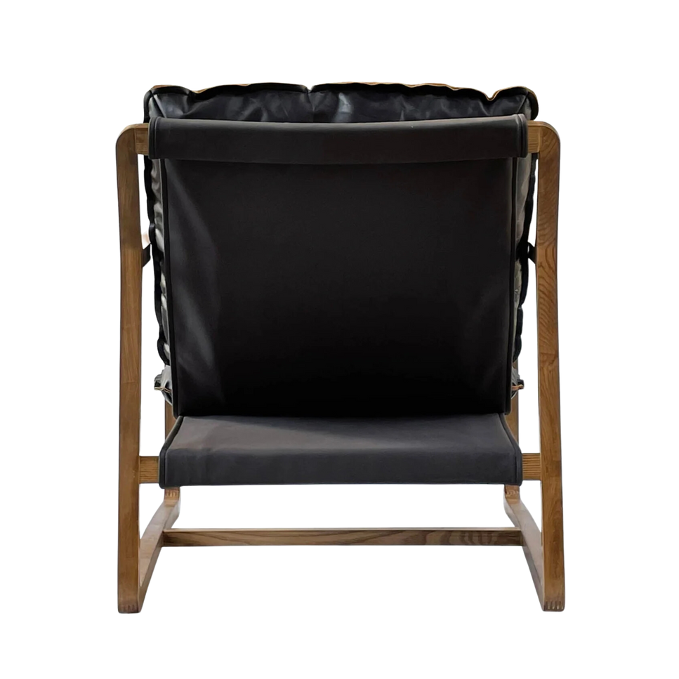 Oskar Club Chair - Black Leather