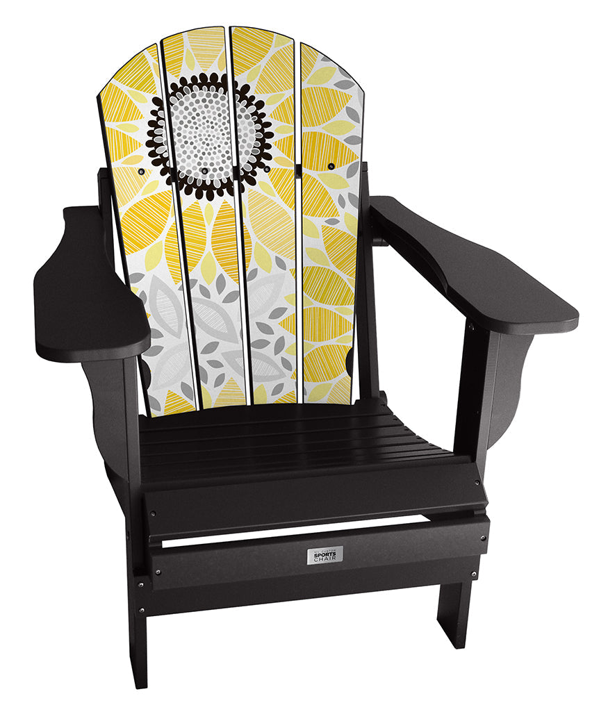 Sunflower Pattern Lifestyle Resin Outdoor Chair (2 Colors)