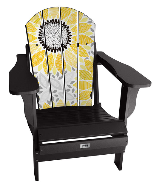 Sunflower Pattern Lifestyle Resin Outdoor Chair (2 Colors)