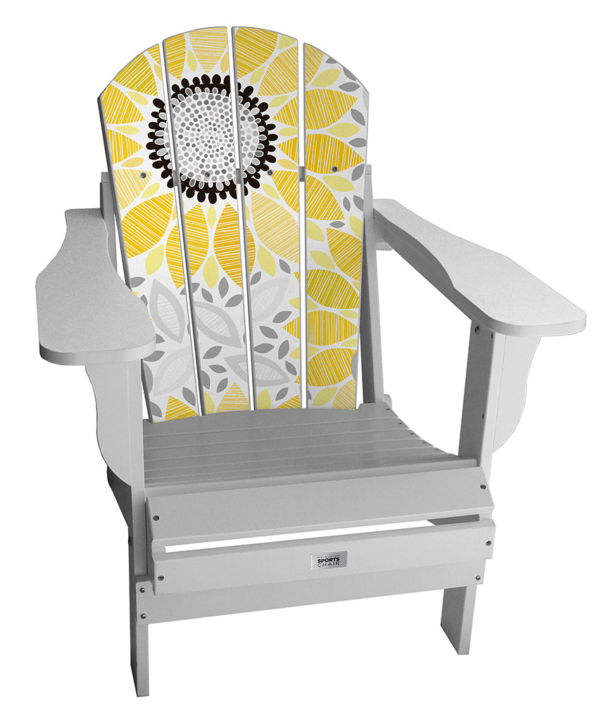 Sunflower Pattern Lifestyle Resin Outdoor Chair (2 Colors)