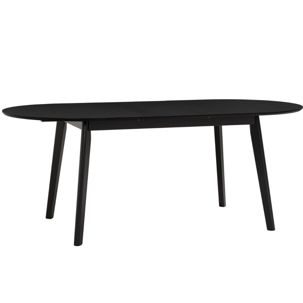 Mid-Century Modern Extendable Dining Table - Black