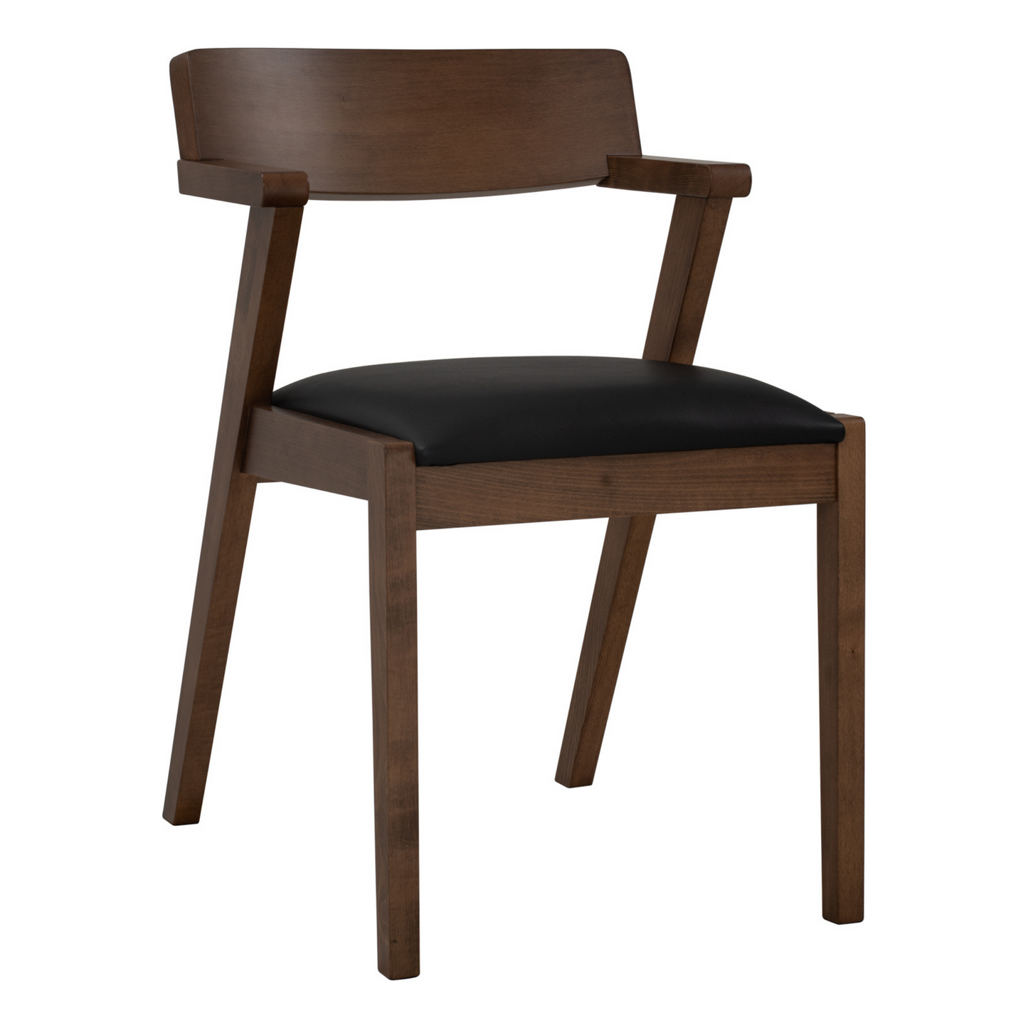 Zed Dining Chair - Walnut & Black (1 PC)