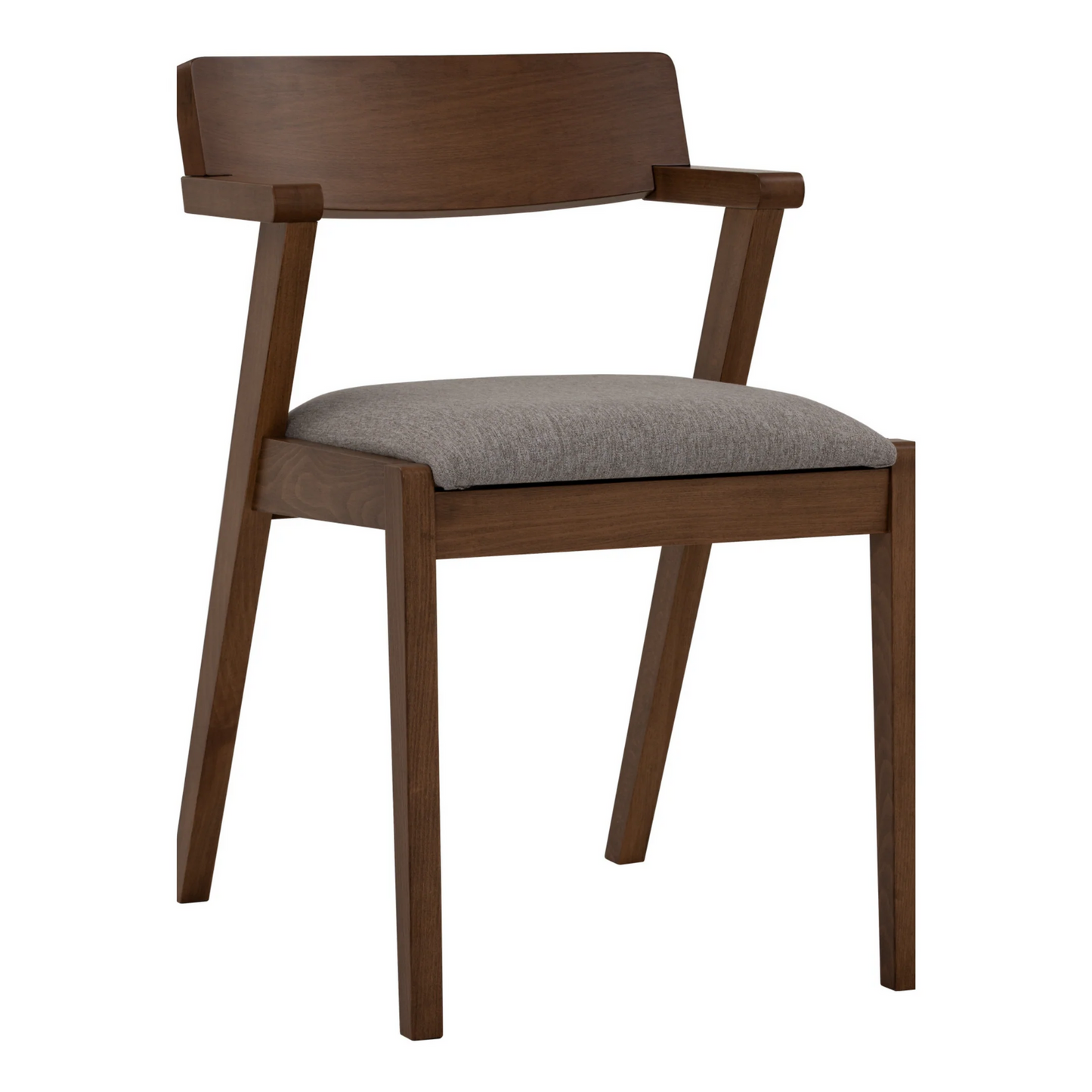 Zed Dining Chair - Walnut & Light Grey (1 PC)