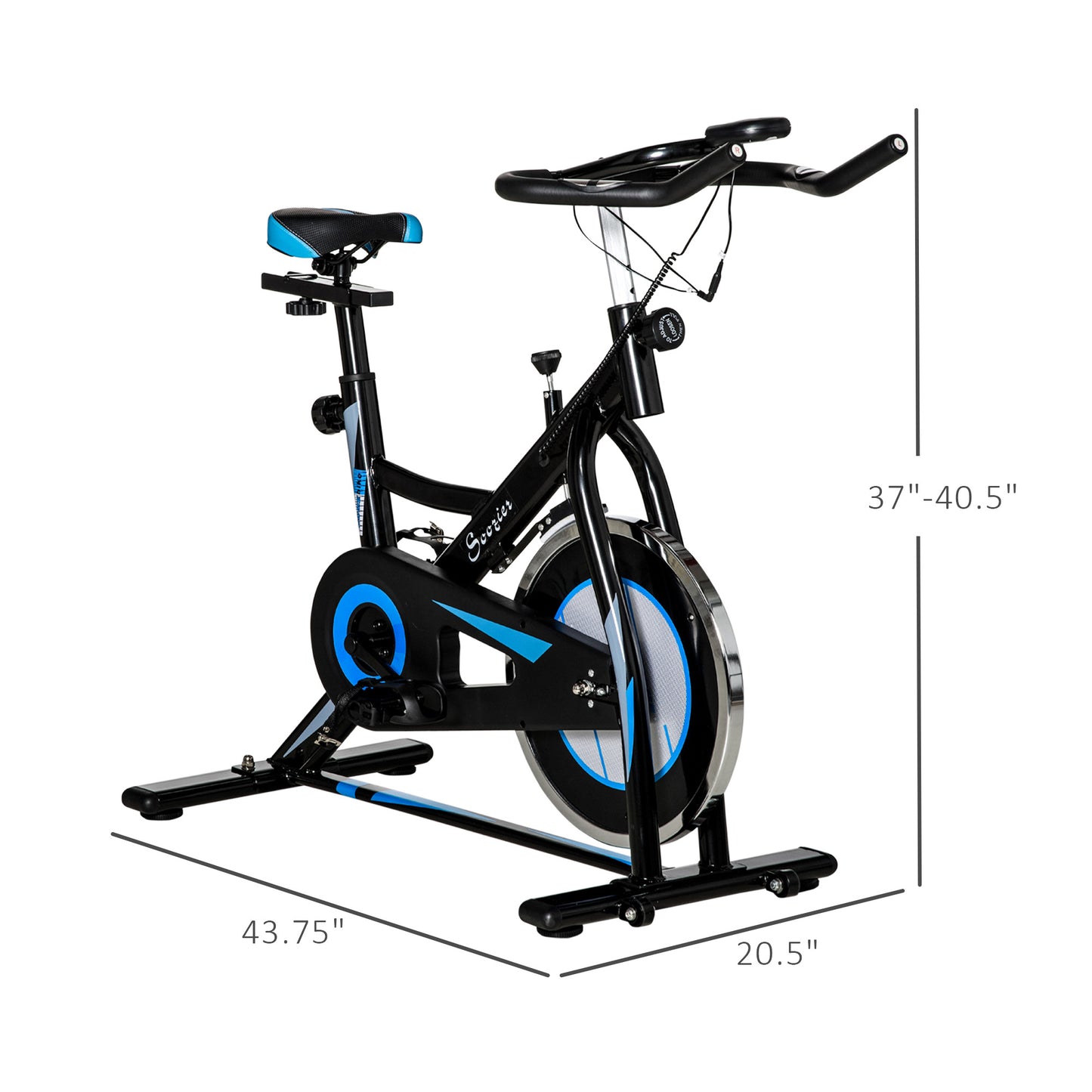 Magnetic Exercise Bike Stationary Bike with Adjustable Comfortable Seat Cushion & Multi - Grip Handlebars, Cardio Workout Cycle Bike Training for Home Office Gym