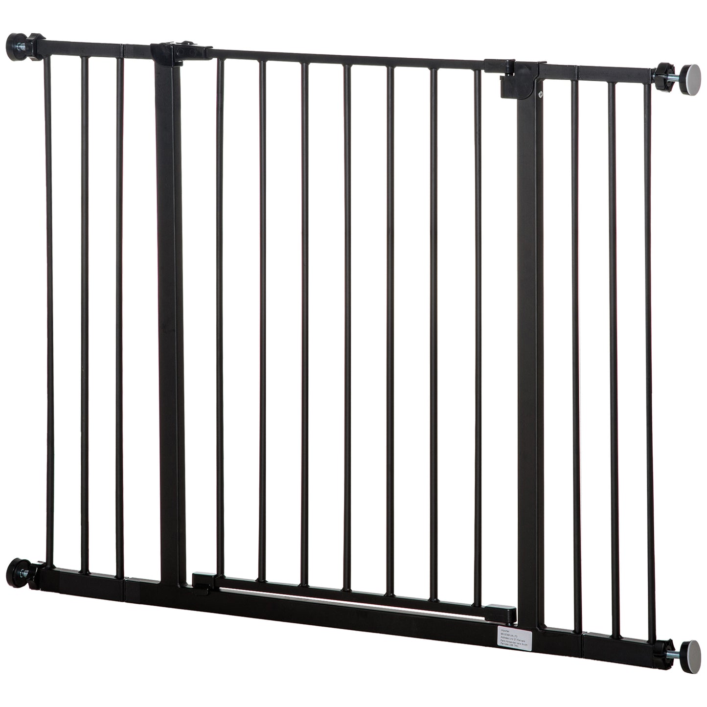 Pressure Fit Dog Gate Pet Barrier for stairs doorway, 29.9''- 42.1'' Width Black