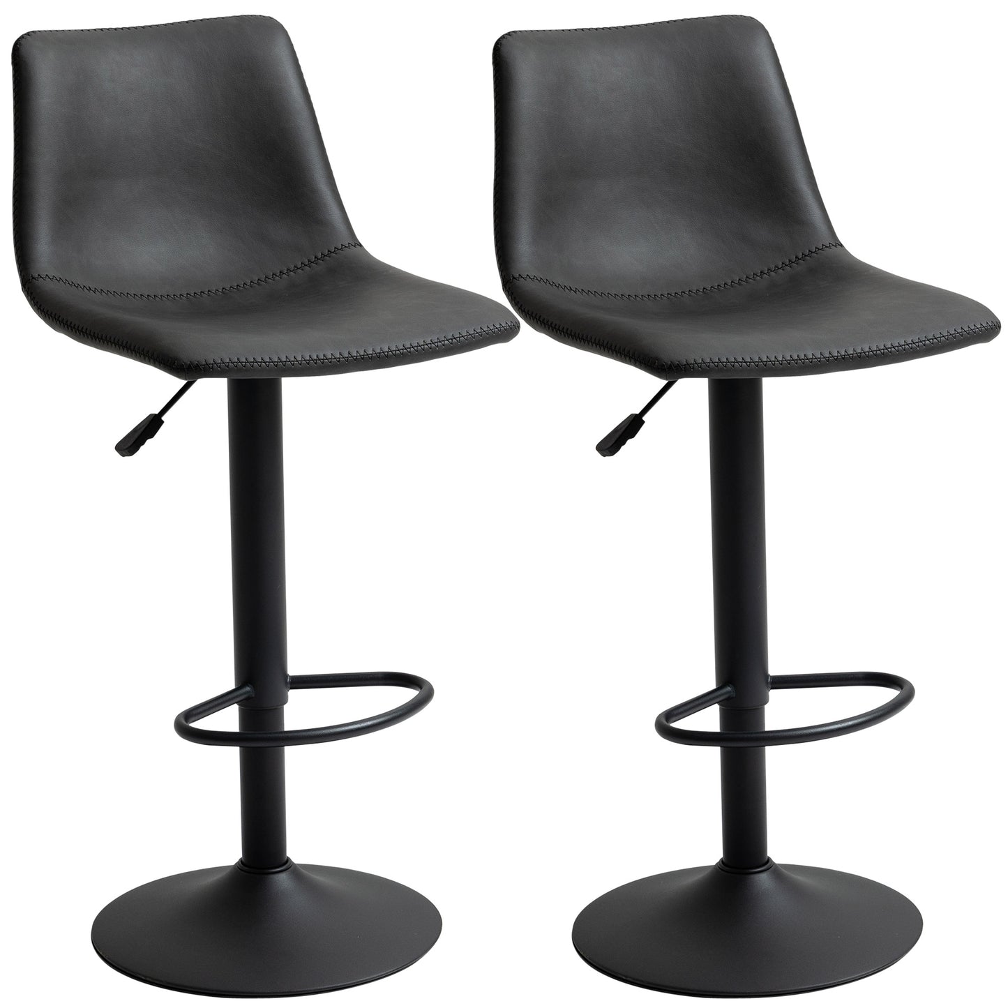 Adjustable Counter Height Bar Stools Set of 2, 360° Swivel Kitchen Counter Stools