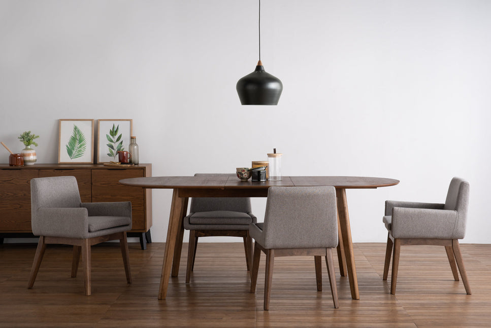 Mid-Century Modern Extendable Dining Table - Walnut