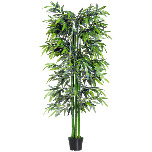 6FT Artificial Bamboo Tree Fake Decorative Plant with Nursery Pot for Indoor or Outdoor Décor