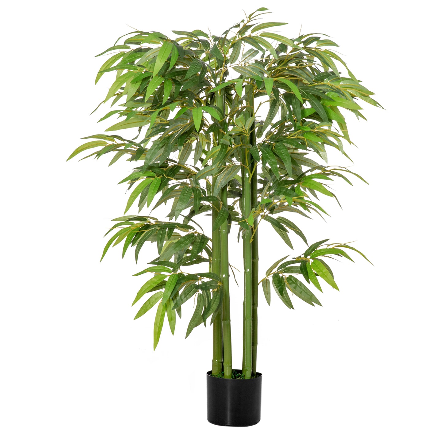 4.5FT Artificial Bamboo Tree Faux Decorative Plant in Nursery Pot for Indoor Outdoor Décor