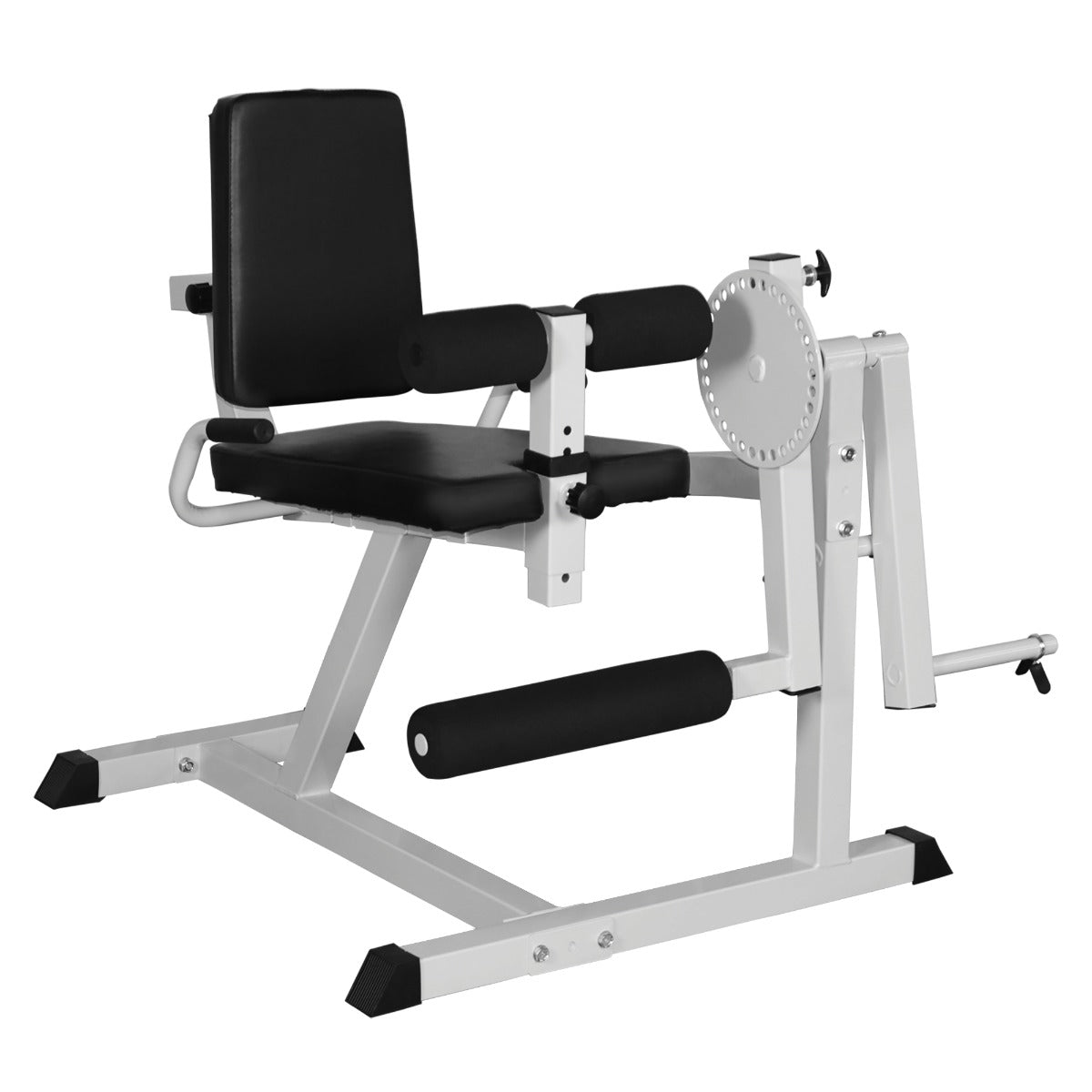 Seated Leg Extension Machine, Adjustable Leg Machine with Plate Loaded, Leg Rotary Extension, Home Gym Weight Machine