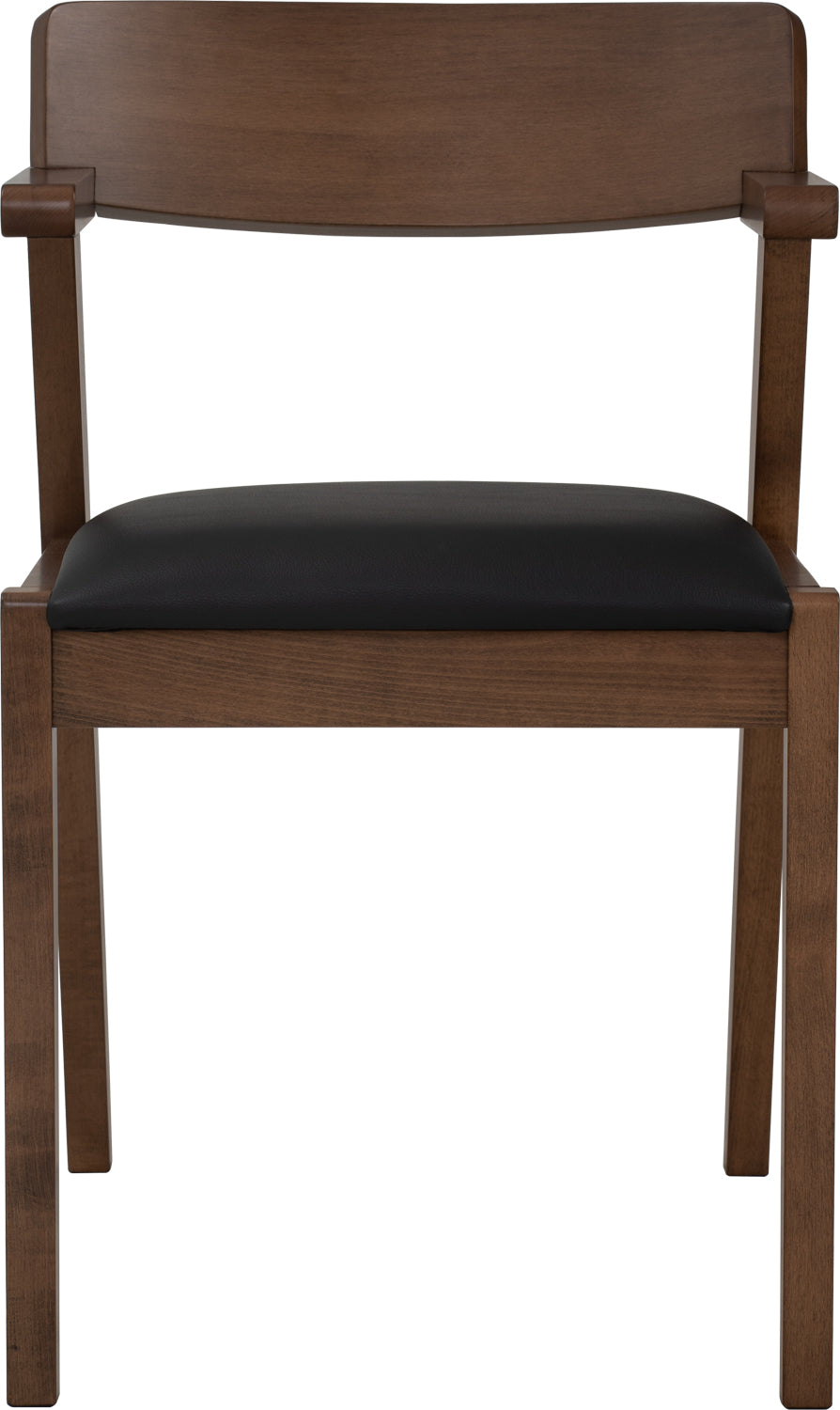 Zed Dining Chair - Walnut & Black (1 PC)