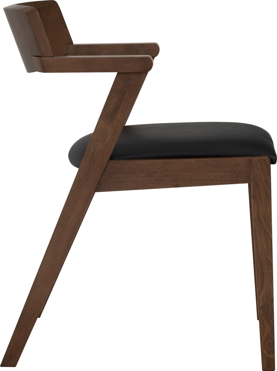 Zed Dining Chair - Walnut & Black (1 PC)