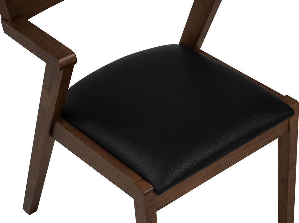 Zed Dining Chair - Walnut & Black (1 PC)