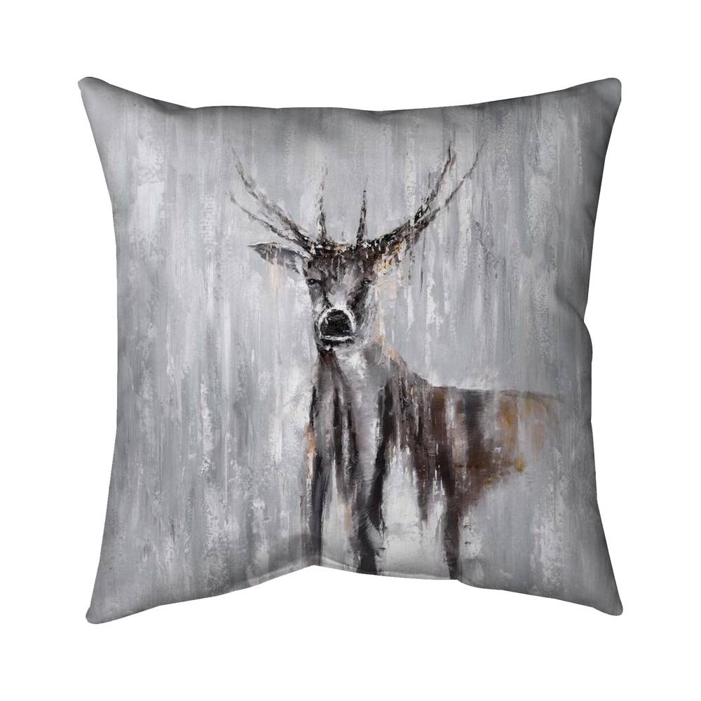 Abstract Deer in the Forest | Inside Pillow 18" X 18"