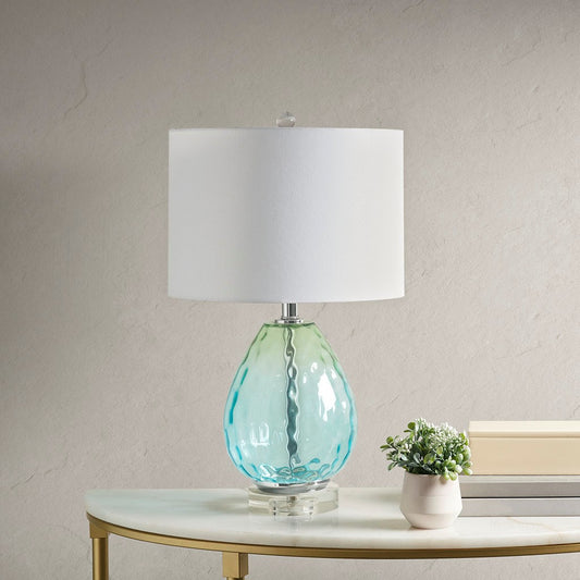 Blue Green Gradient Glass Table Lamp