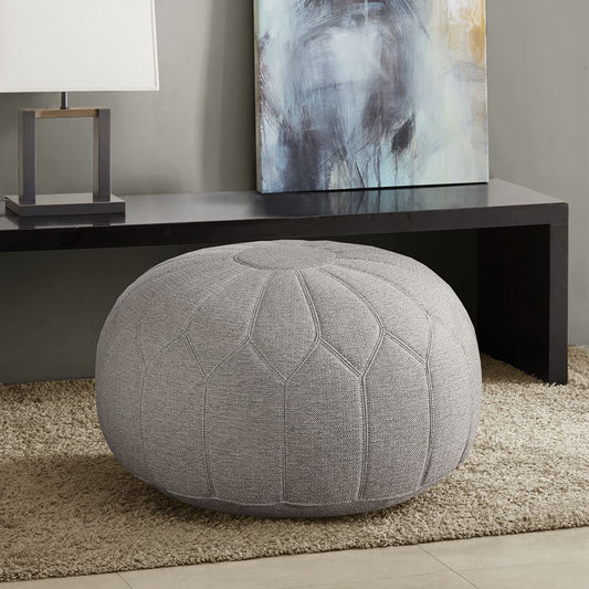 Oversized Pouf Ottoman Floor Chairs Accent Decor Grey