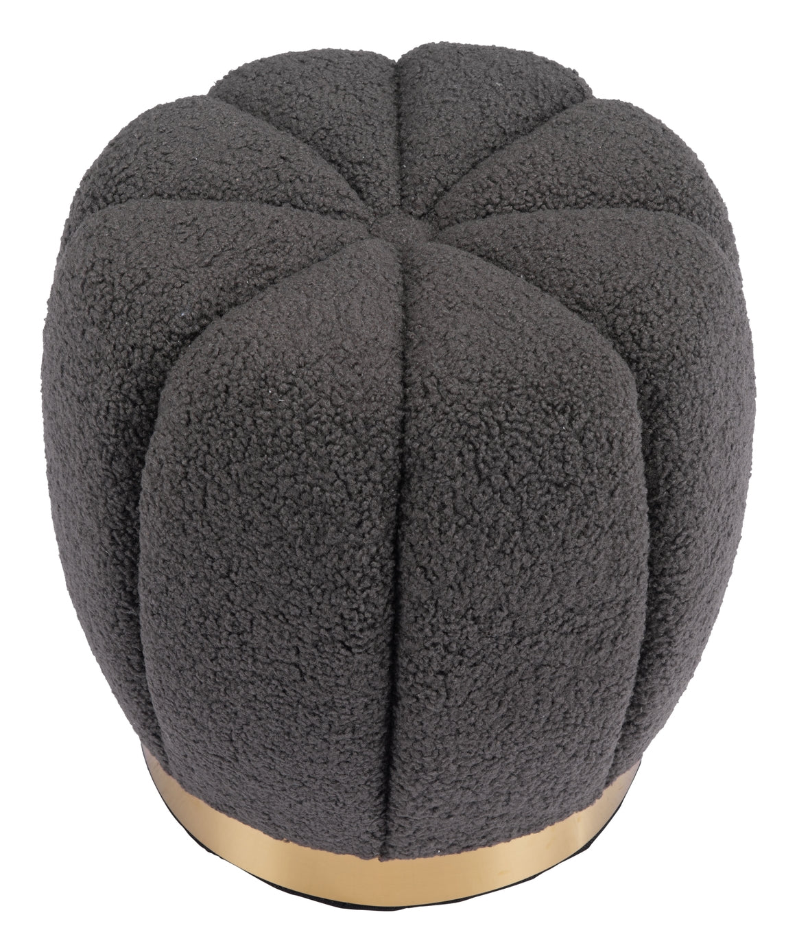 Napa Ottoman im Dark Grey/Gold