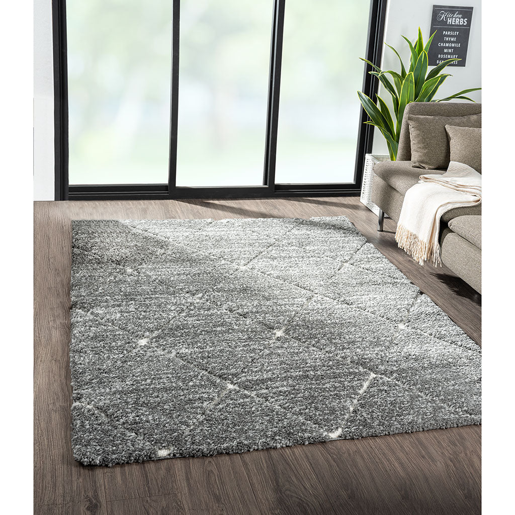 Modern Plush Scatter Rug Area Rug, Grey