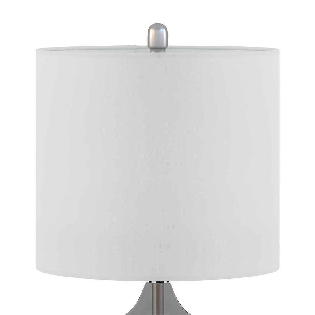 Clear Glass Base Table Lamps, Grey Glass (SET OF 2)