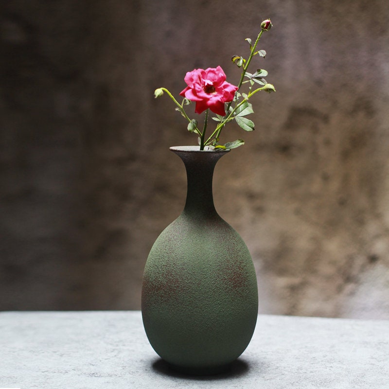 Gohobi Handmade Ceramic Emerald Large Vase