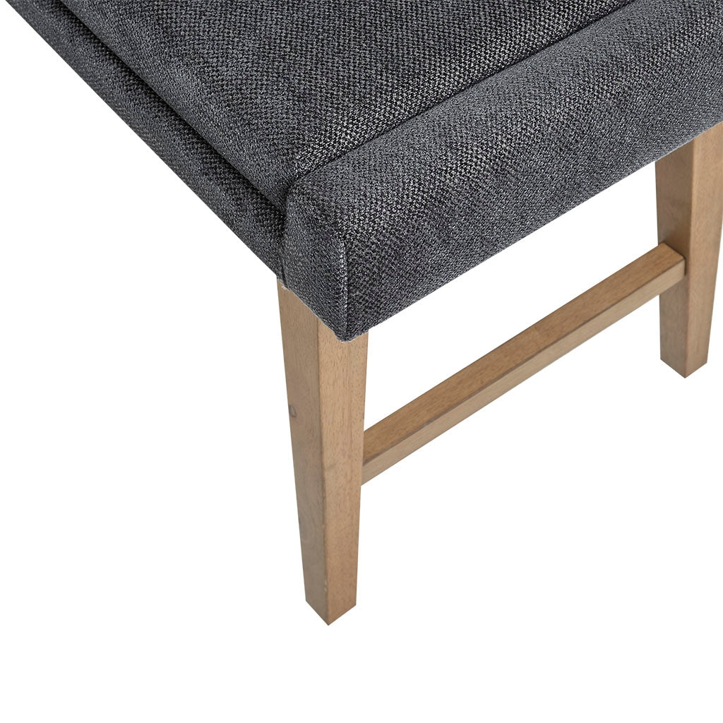 Modern Mid-Century Upholstered Accent Bench, Grey