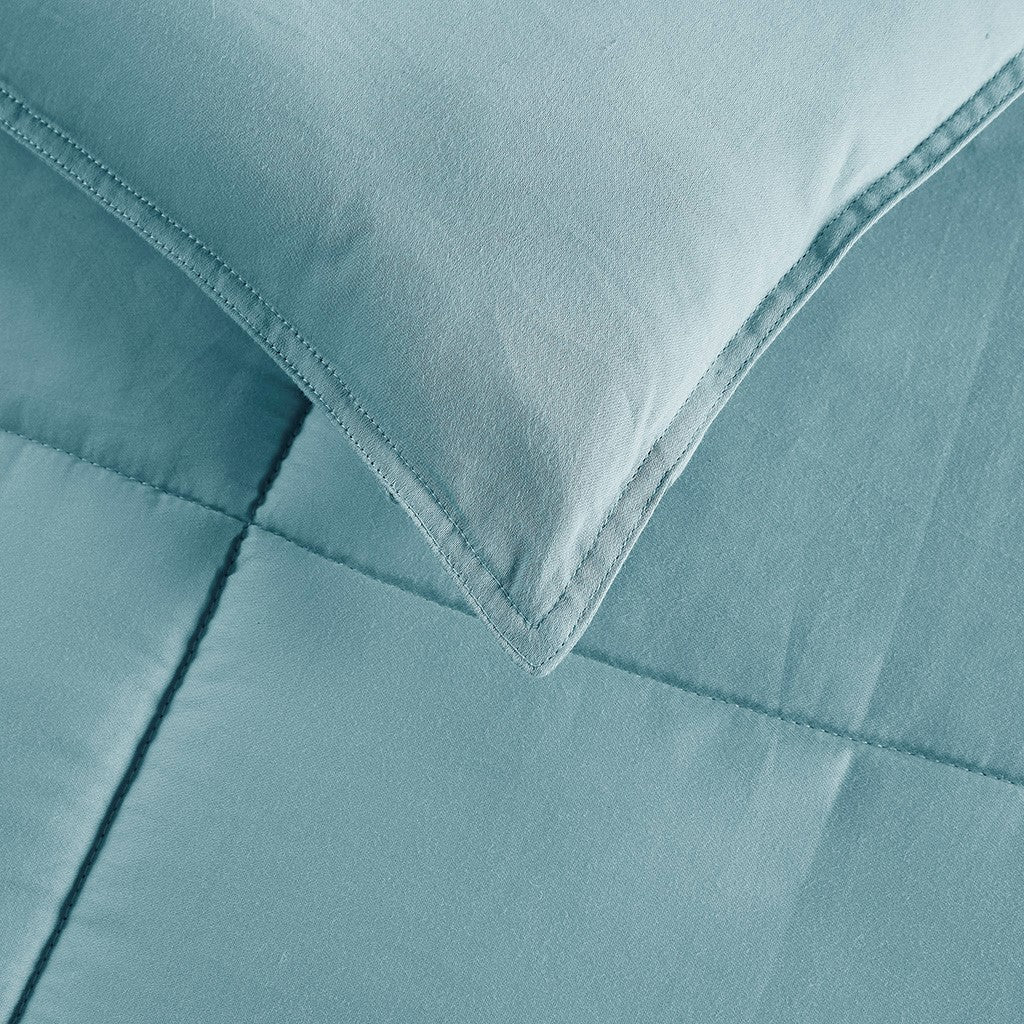 300 Tc Cotton Shell Luxury Down Alternative Comforter, Teal (FULL / QUEEN)