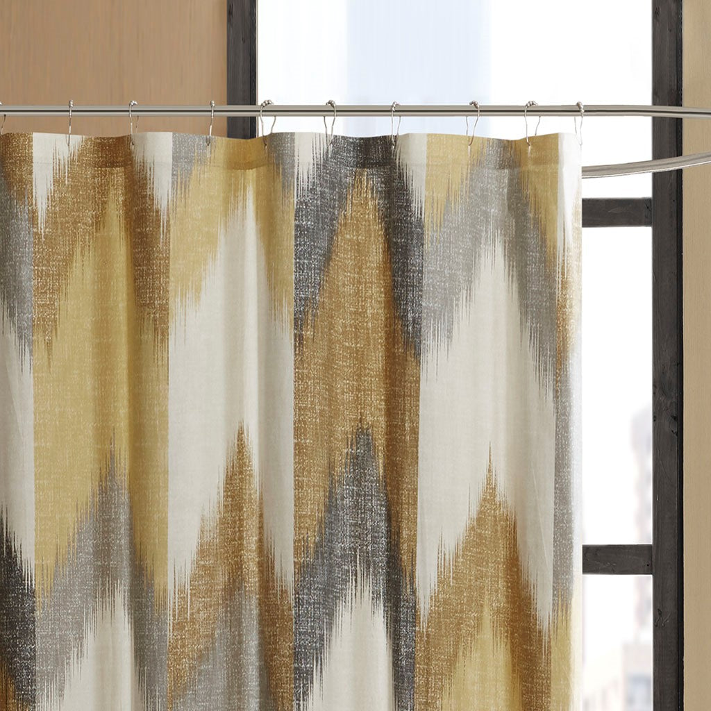 Broken Chevron Shower Curtain, Yellow