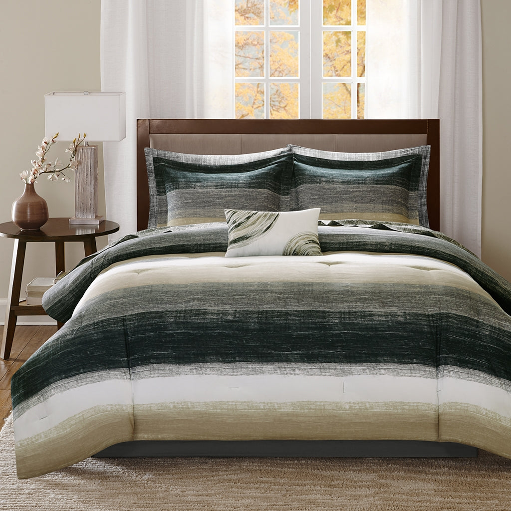 Serenity Complete Comforter & Sheet Set, Earth Taupe