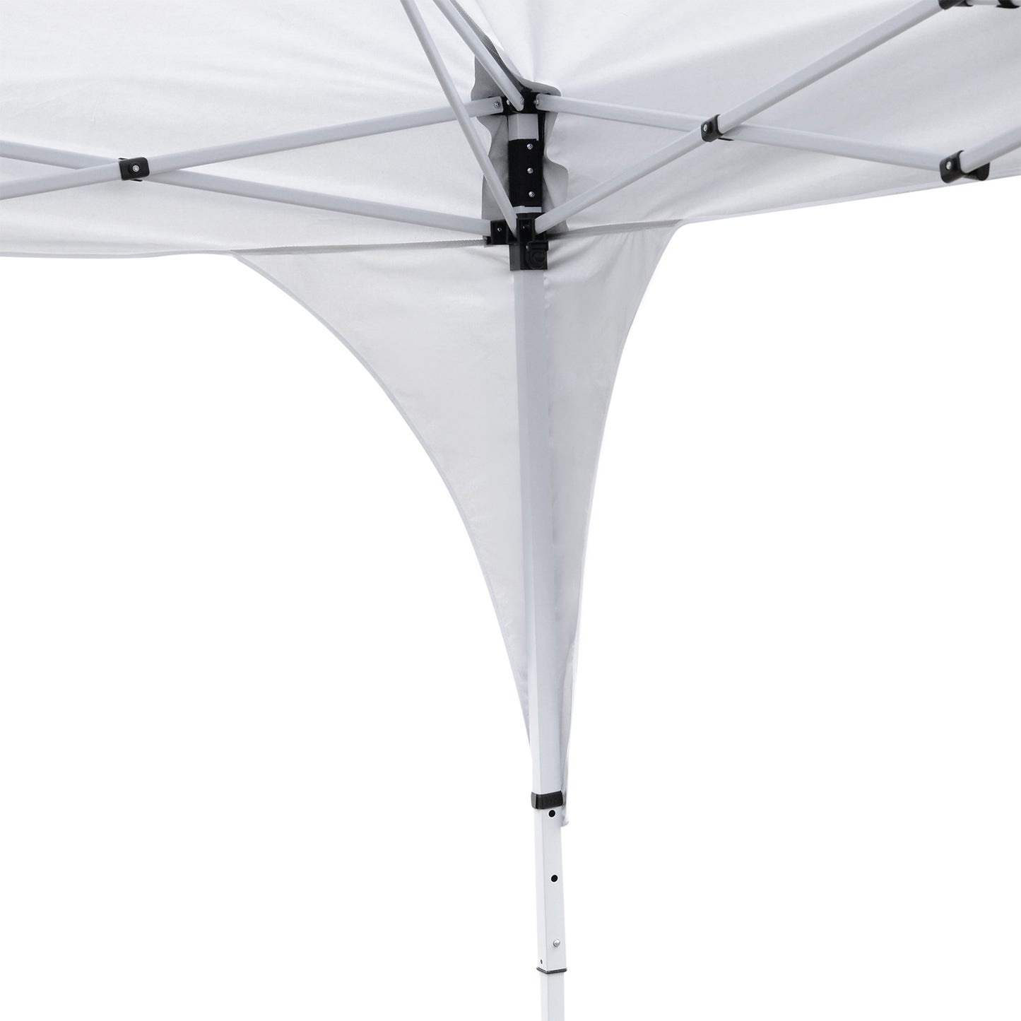 Outsunny 10'x10' Pop Up Canopy, Easy Set Up Party Tent with 2 Tier Vented Roof and Carrying Bag for Outdoor, Garden, Camping, White