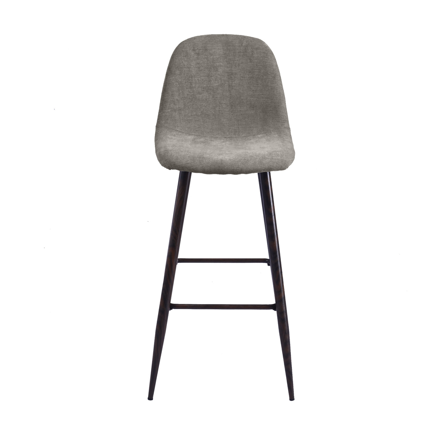 Charlton Counter Upholstery Bar & Counter Stool (Set of 2) DARK GREY TERRY WALNUT METAL