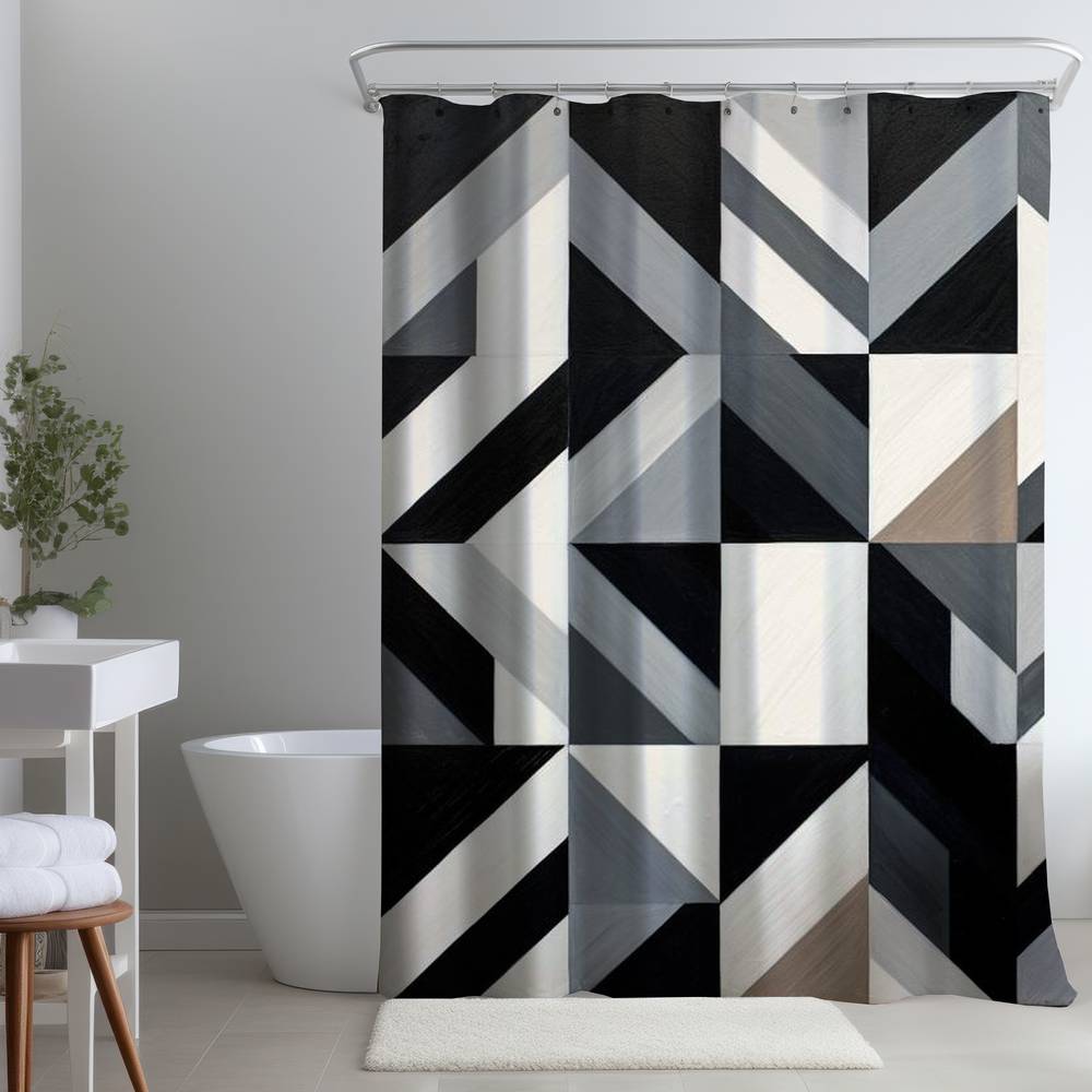 Grid | 71" X 74" Exclusive Shower Curtain