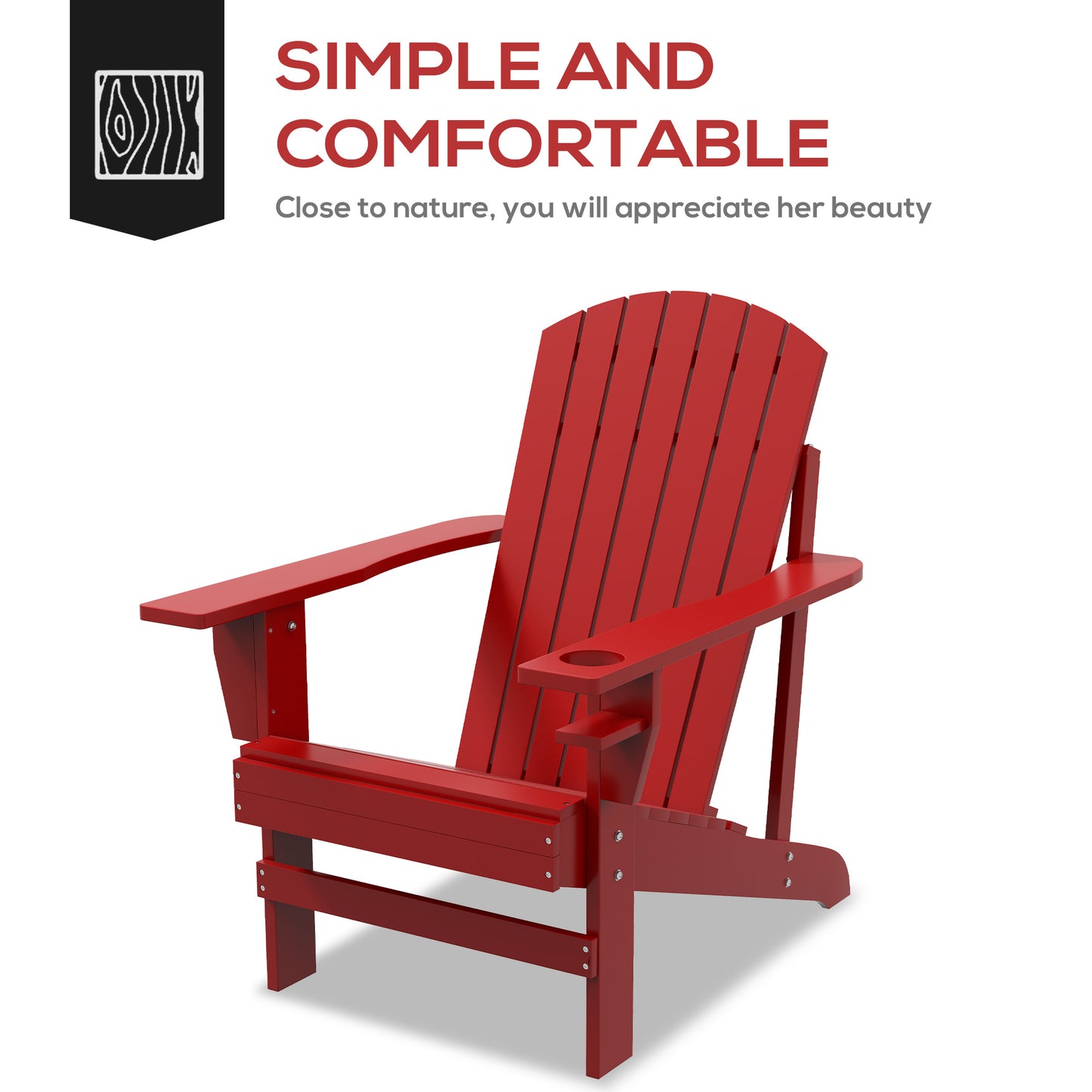 Classic Adirondack Chair, Muskoka Chairs in Red