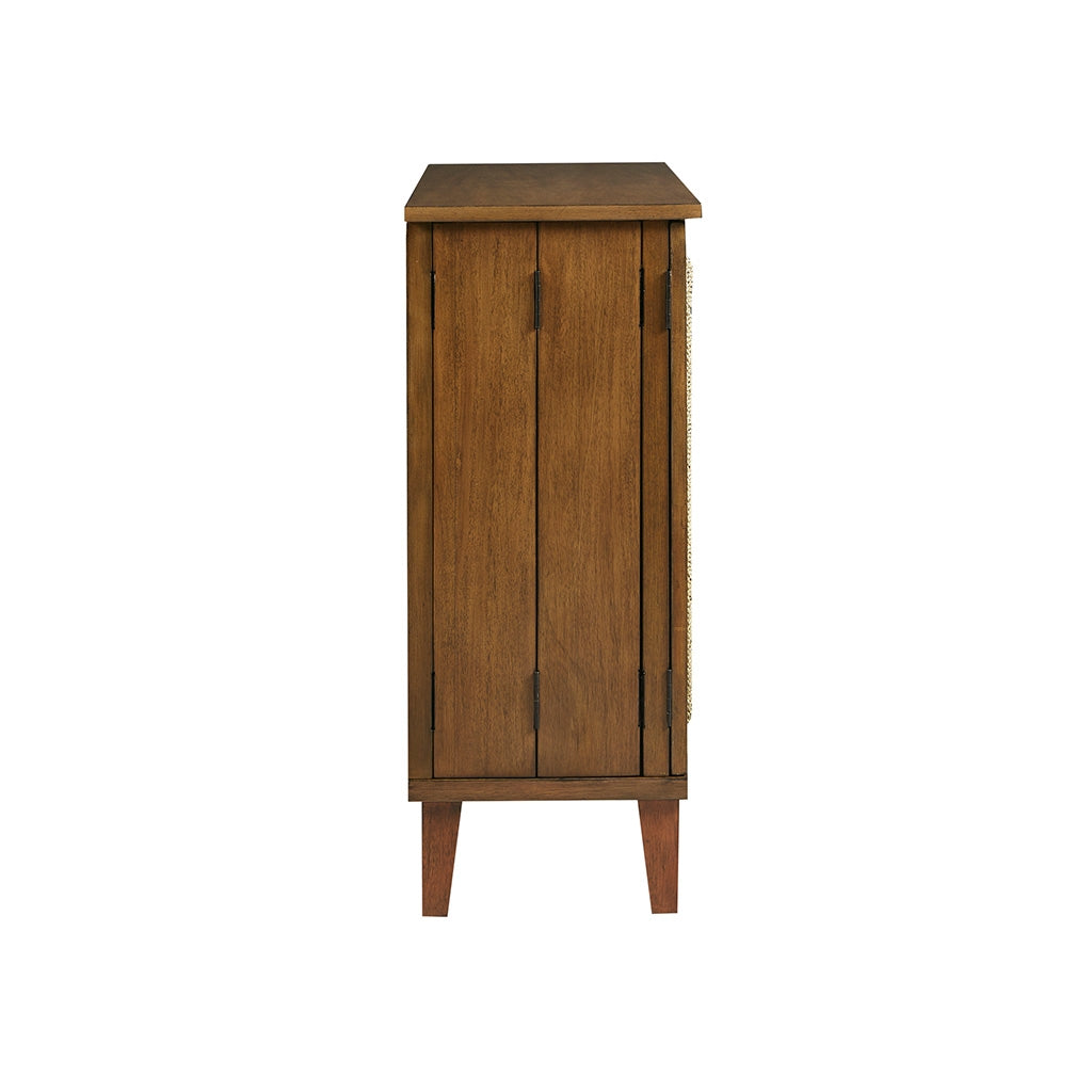 Handcrafted Natural Seagrass Woven Door Cabinet