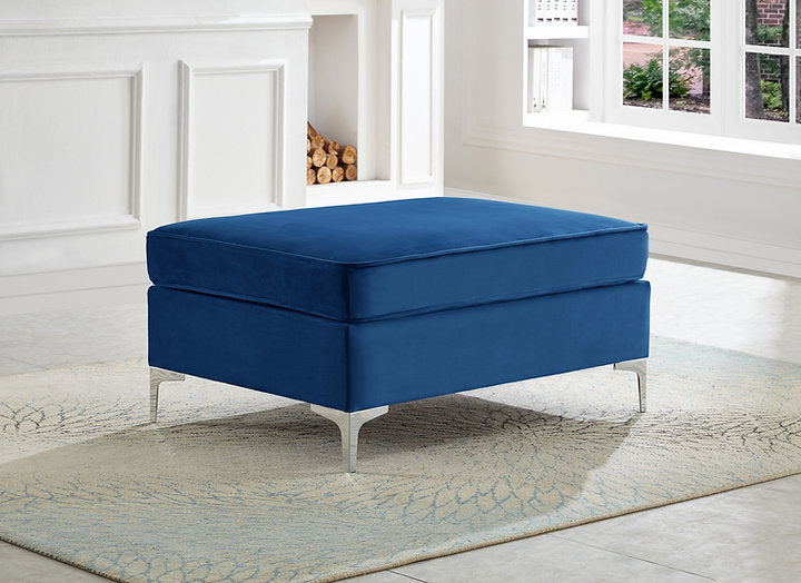 Sectional W/Reversible Chaise (Blue Velvet)