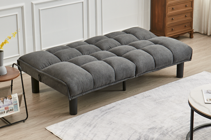 Soft Grey Split Back and Seat Design Sofa Bed with Memory Foam Cushion