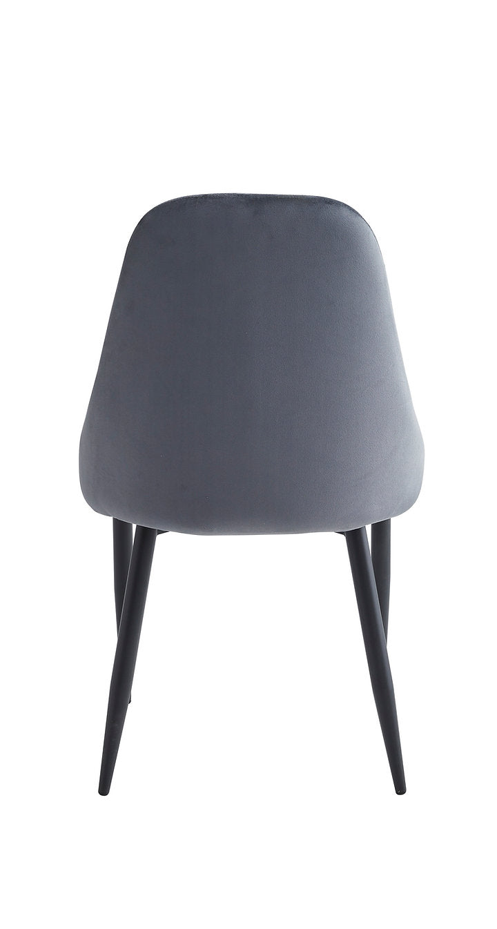 SET OF 6 Modern Dark Grey Velvet Dining Chair