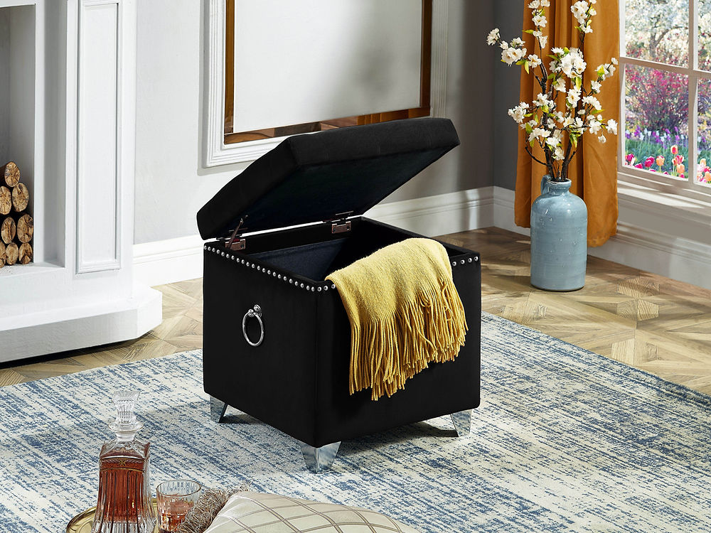 Ottoman (Black Velvet)