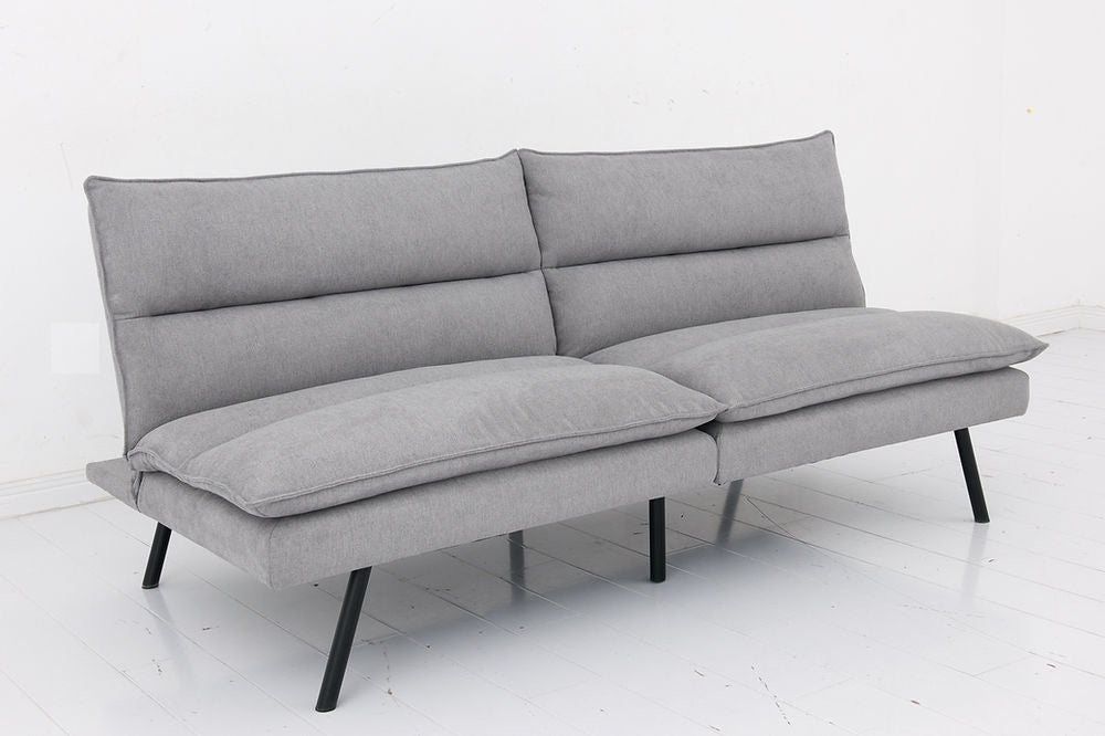 Soft Grey Split Back and Seat Design Sofa Bed with Memory Foam Cushion