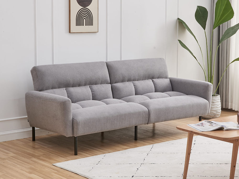 Split Back and Seat Design
Sofa Bed with Memory Foam Cushion in Grey