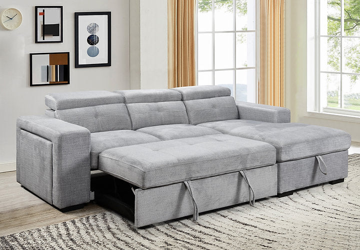 RHF Sofa Bed Sectional in Grey