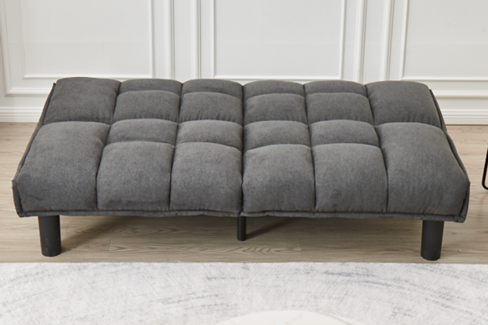 Soft Grey Split Back and Seat Design Sofa Bed with Memory Foam Cushion