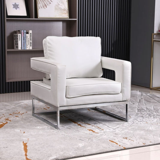 White Trendy Accent Chair