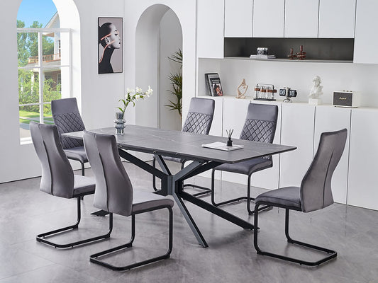 Crossbies Grey 7 Pc Dinette Set