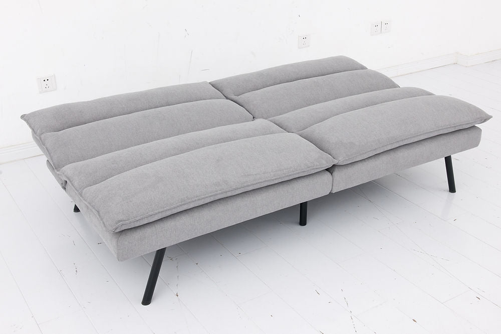 Soft Grey Split Back and Seat Design Sofa Bed with Memory Foam Cushion