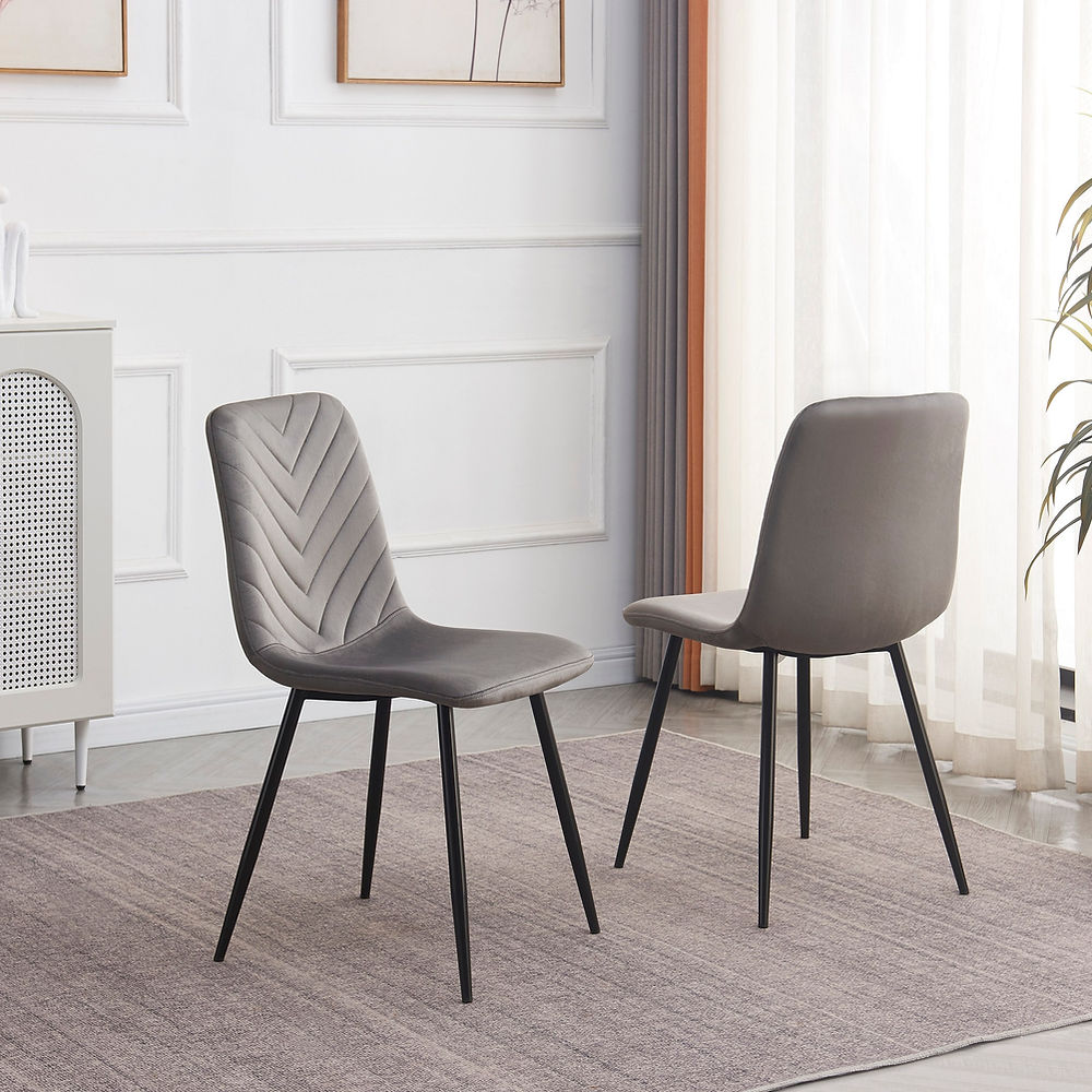 7 Pc Dinning Set, Sintered Stone White Marble Top With Black Steel Legs.