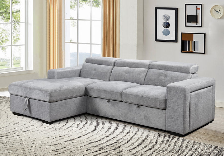 LHF Sofa Bed Sectional in Grey