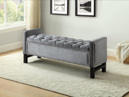 Emilio Velvet Storage Bench in (4 colors)