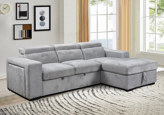 RHF Sofa Bed Sectional in Grey